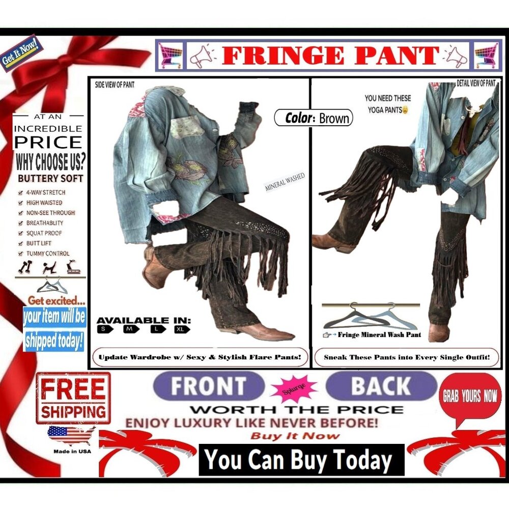 🛑 BOTTOM Fold Over FRINGE ➕ LEGGING 🆒 PANT High Waist Stud Stone 💸 BUY NOW ‼️